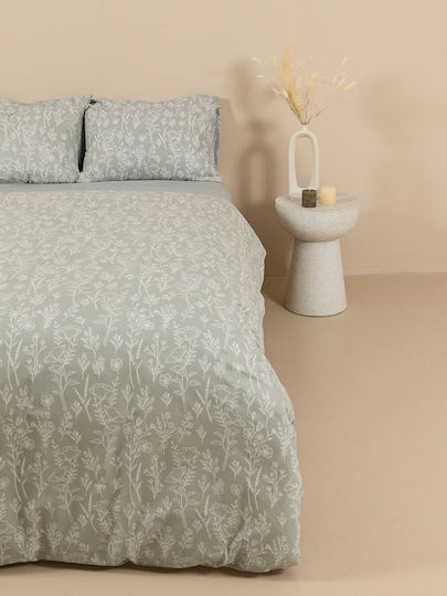 Sunshine Duvet Cover Set Cotton Single with Pillowcase 170x250 Cotton Feelings 2050 2050 Grey