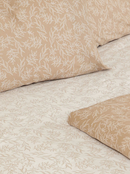 Sunshine Παπλωματοθήκη Βαμβακερή Μονή 170x250 Cotton Feelings 2052 2052 Beige