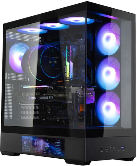 Zalman P40 DS Геймърско бюро Midi Tower Компютърна кутия със страничен прозорец Черен