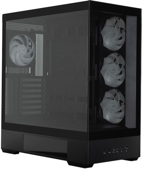 Zalman P40 DS Геймърско бюро Midi Tower Компютърна кутия със страничен прозорец Черен