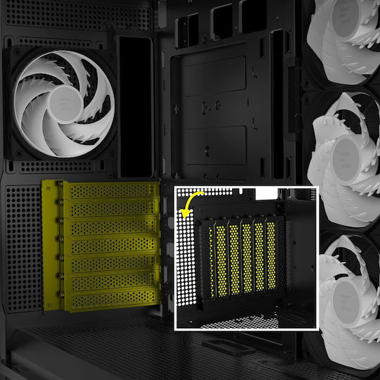 Zalman P40 DS Геймърско бюро Midi Tower Компютърна кутия със страничен прозорец Черен