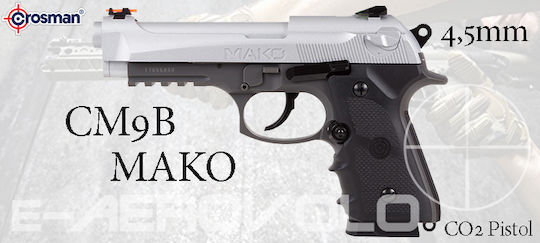 Crosman Аеропистолет CO2 Cm9b Mako Откат 4.5мм