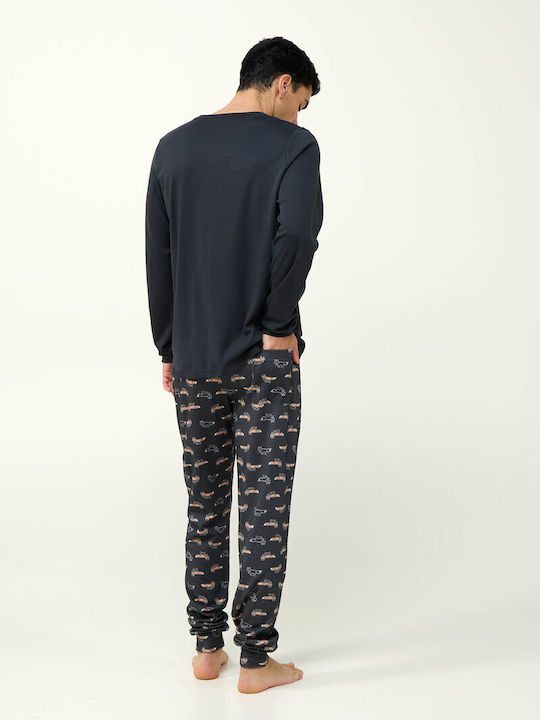 Vamp Men's Winter Pajamas Set Dark Gray