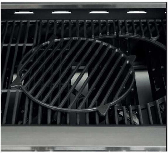 Elite BBQ5040 Grătar pe gaz Din fontă Grătar 60bucx45buccm cu 3 buc 10.8kW și Arzător Lateral