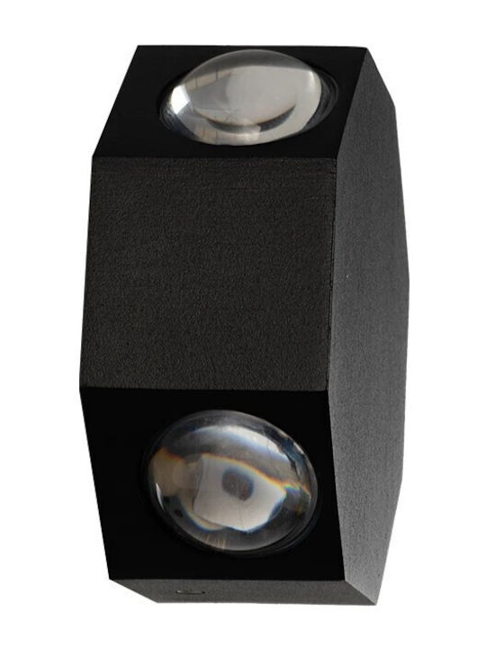 GloboStar Hikari Wall-Mounted Outdoor Lighting LED IP65 8W with Warm White Light Dimensions 10x4x10cm