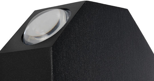 GloboStar Hikari Wall-Mounted Outdoor Lighting LED IP65 8W with Warm White Light Dimensions 10x4x10cm