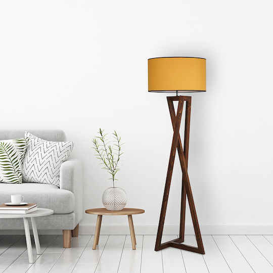 Opviq Lampa de podea Î150xL45cm. cu Soclu pentru Bec E27 Maro