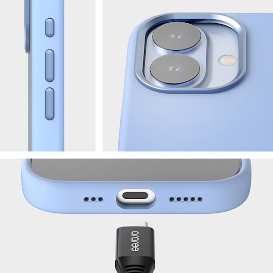 Araree Typo Skin M Umschlag Rückseite Silikon / Kunststoff Gray (iPhone 17 Pro)
