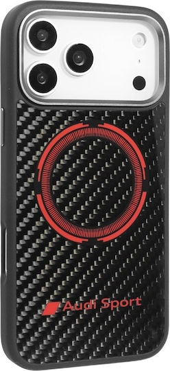 Audi Case Rsq Carbon Fiber Sport Red Circle Magsafe iPhone 17 Pro Max Black Aus-tpupcmip17pm-rsq/d5-bk