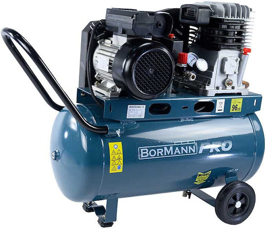 Bormann Pro BAT5060 Einphasig Luftkompressor 96dB mit Leistung 3hp und Lufttank 100Es 030836