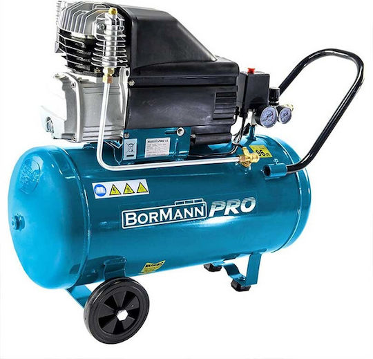 Bormann Pro BAT5060 Einphasig Luftkompressor 96dB mit Leistung 3hp und Lufttank 100Es 030836