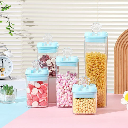 Cereal Jar with Lid Plastic Transparent 1900ml