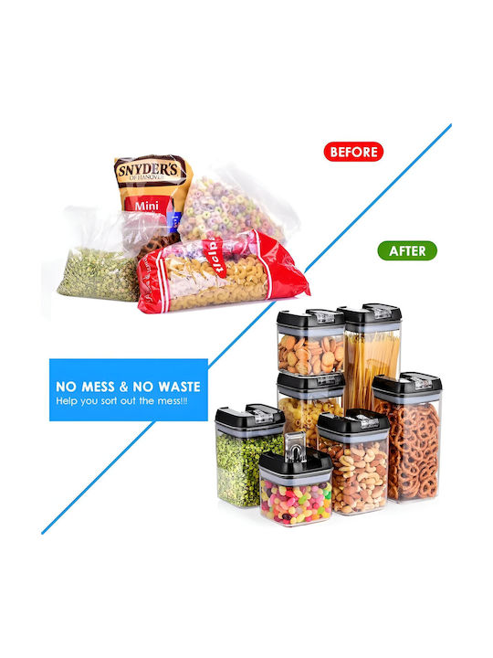 Caseta pentru Zahăr / Cereale / pentru paste / Maro / Ceai cu capac ermetic Plastic Maro 1900ml