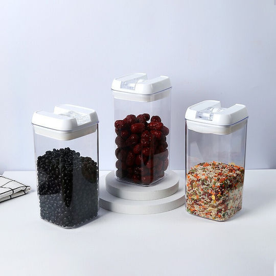 Set 6 Stück Lebensmittelgläser & Behälter mit Kunststoffverschluss Transparent 500ml