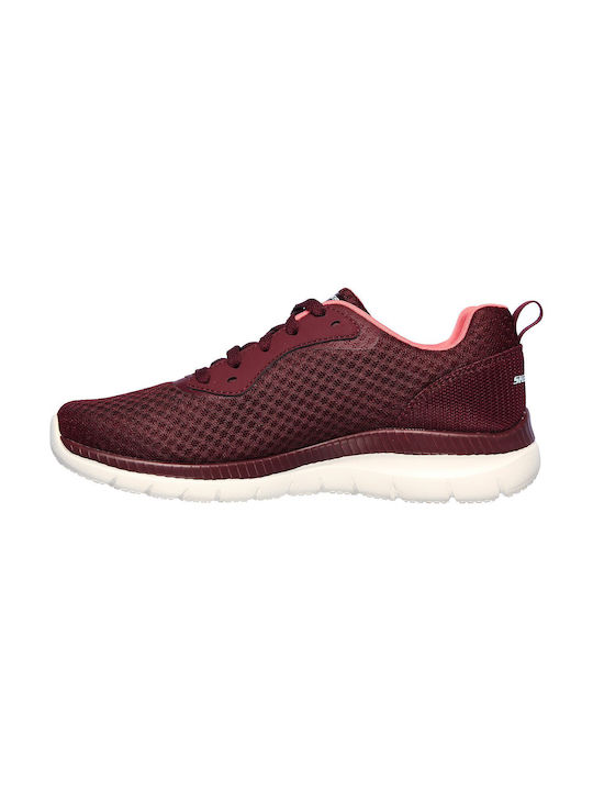 Mesh Lace Up Memory Foam Damen Sportschuhe Laufen Rot
