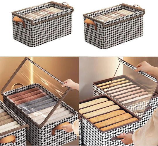 Stoff Aufbewahrungshülle für Kleidung in Braun Farbe 30x24cm 1Stück