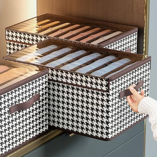 Stoff Aufbewahrungshülle für Kleidung in Braun Farbe 47x28cm 1Stück