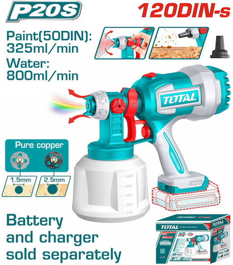 Total Battery Powered Solo Paint Spray Gun 20V