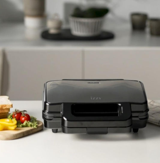 Izzy IZ-2036 Sandwich Maker Grill with Removable Plates 1000W Inox