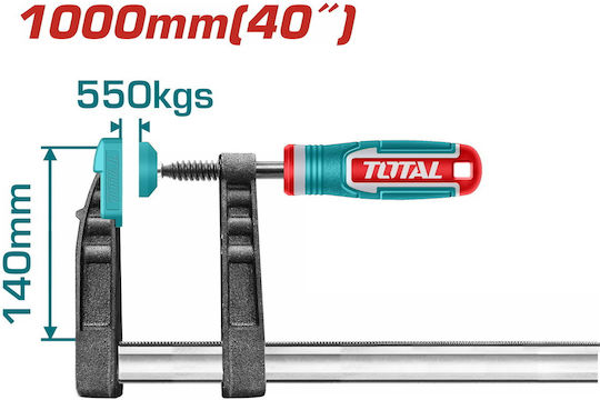 Total Επαγγ Σφιγκτηρας Μαραγκων 140 Χ 1000mm Tht1321401