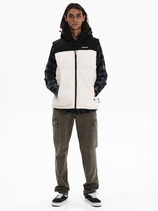 Ärmellos Winter Jacke Puffer Wasserdicht CREAM/BLACK