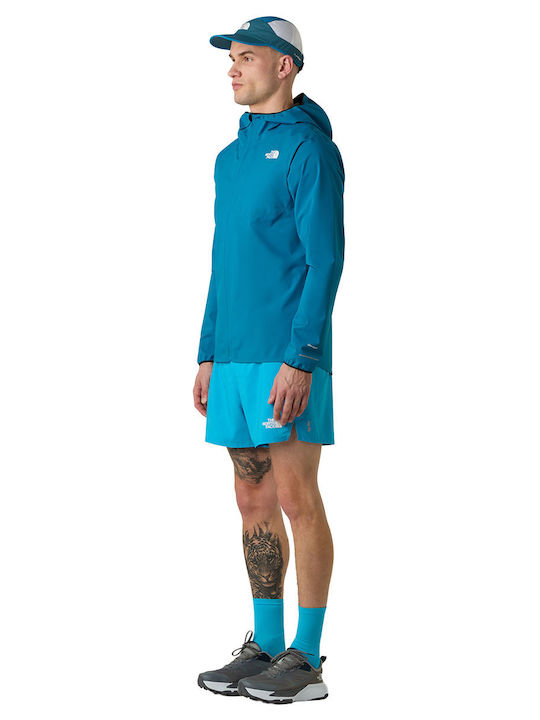 Sleeveless Athletic Jacket Waterproof and Windproof Turquoise