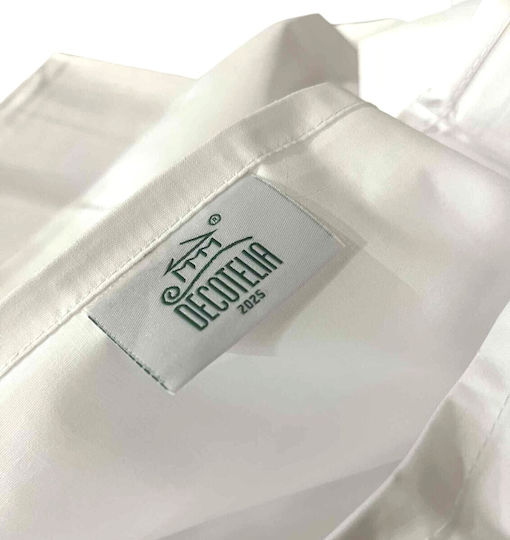 Decotelia Hotel Bettlaken Angepasst Weiß 50% Baumwolle und Polyester 160 Tc 240x270