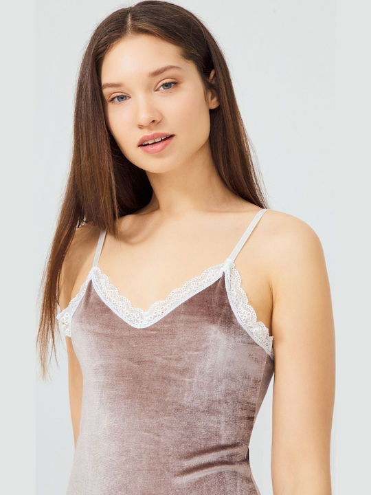 Cu Bretele Beige Tricou pentru femei