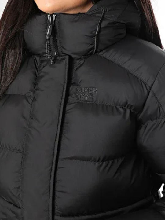Γυναικείο Puffer Μπουφάν για Χειμώνα Μαυρο
