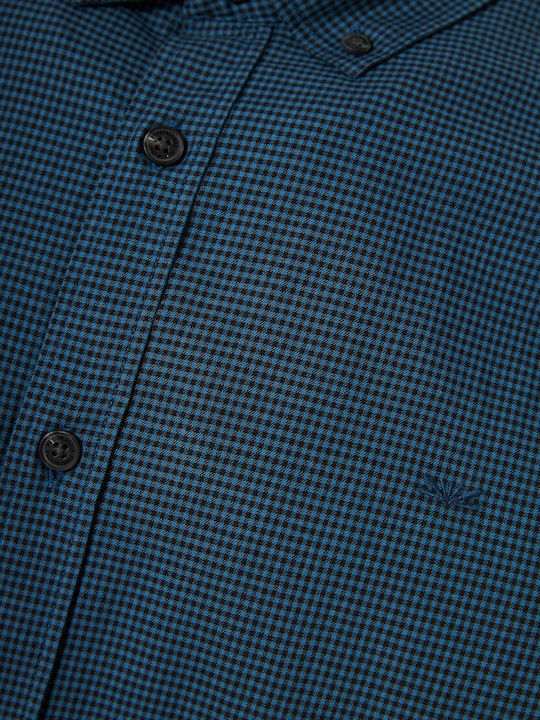 Long-sleeved Cotton Shirt Checked Plaid