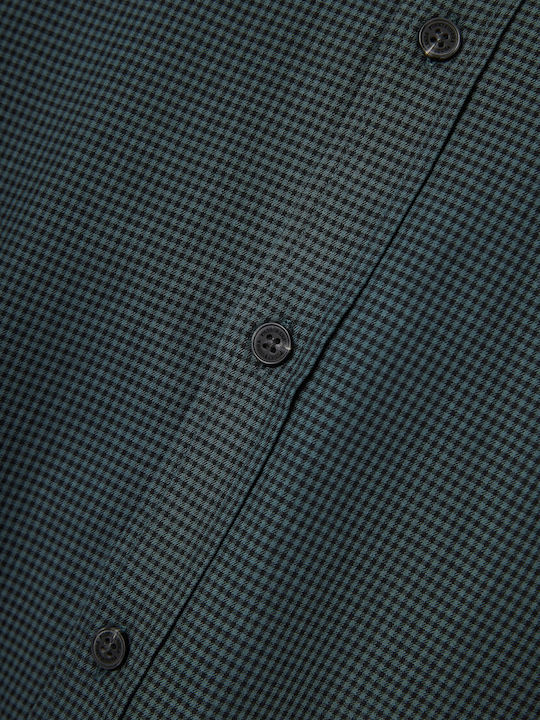 Long-sleeved Cotton Shirt Checked Plaid