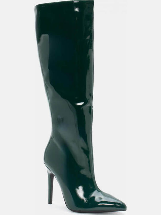 Leather Women's Boots Green