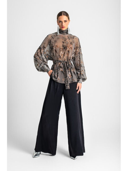 Women's Long Sleeve Shirt Silver