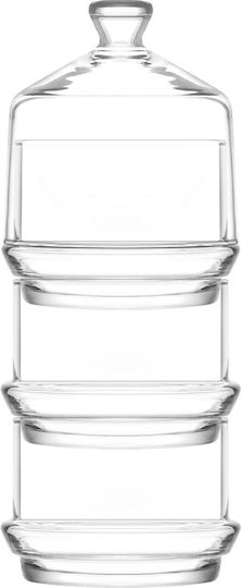 Glas Ordnungshüter 3 Schlitze Transparent Ø8xH23cm W8.1xL8.1xH23cm 1Stück Glas Ordnungshüter 3 Schlitze Transparent Ø8xH23cm W8.1xL8.1xH23cm 1Stück