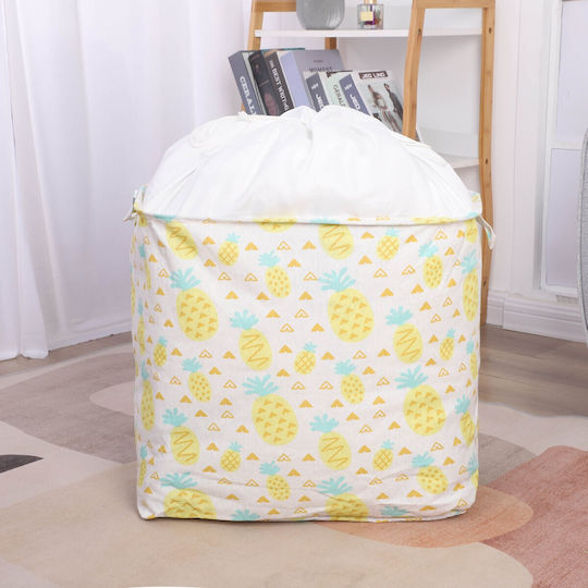 Storage Basket Fabric Yellow 50x50x40cm 1pcs