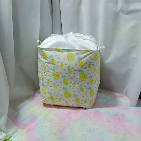 Storage Basket Fabric Yellow 50x50x40cm 1pcs