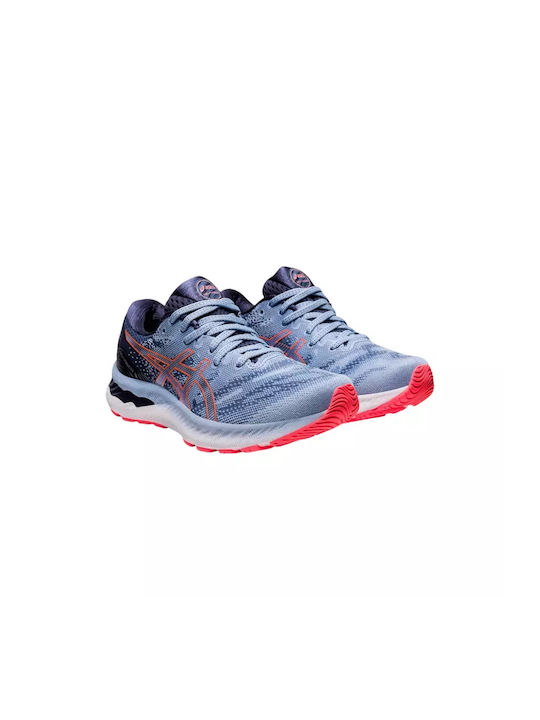 Gel-Nimbus 23 Damen Sportschuhe Laufen Mist / Blazing Coral