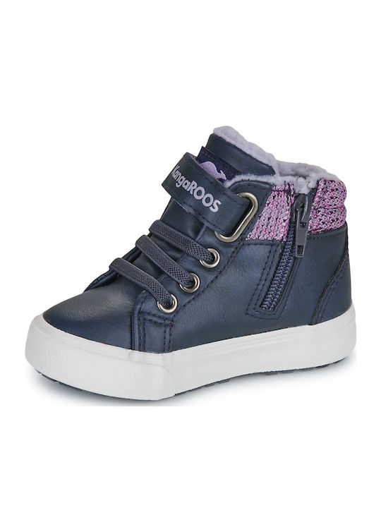 Παιδικά Sneakers High με Σκρατς Μπλε