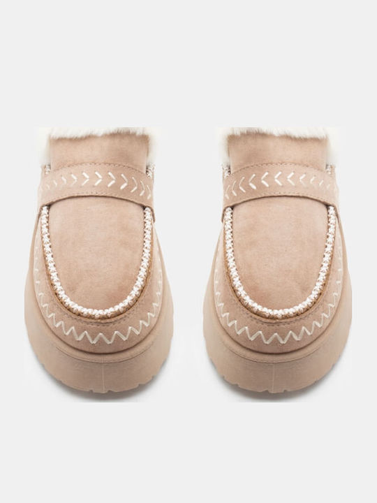 Closed Women's Slippers Beige
