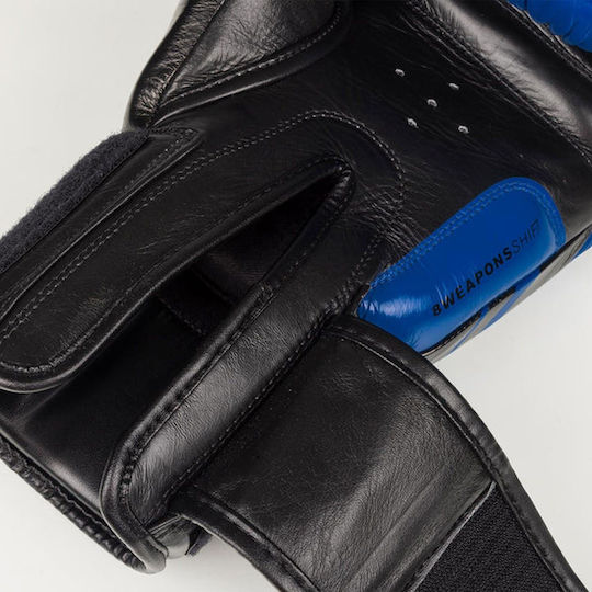 8 Weapons Boxing Gloves Leather for Match Blue