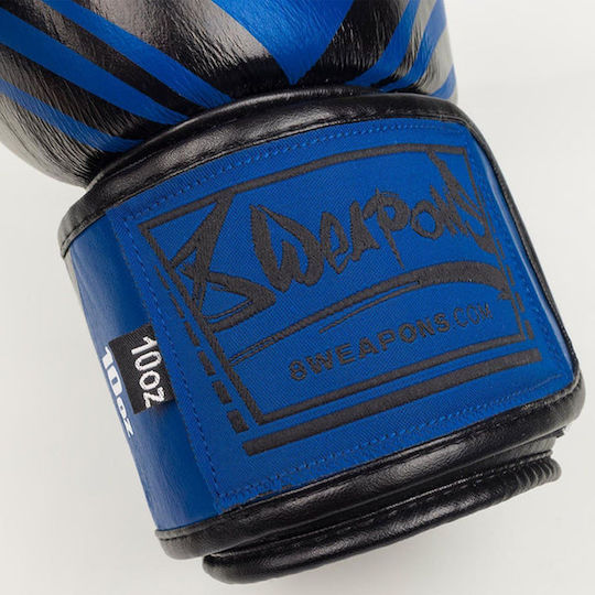8 Weapons Boxing Gloves Leather for Match Blue