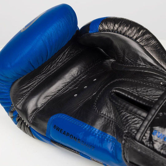 8 Weapons Boxing Gloves Leather for Match Blue