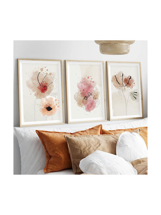 Threefold Painting 120x40 A-g 693bse1499 120x40 Wooden