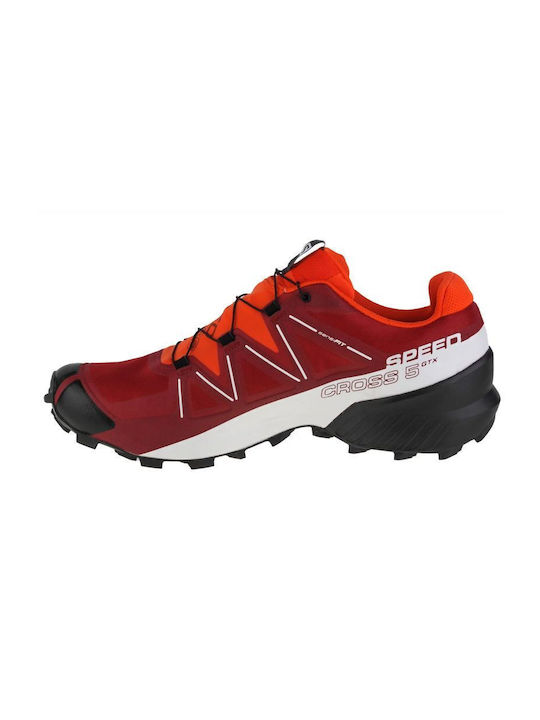 Speedcross 5 GTX Sport Shoes Trail Running Waterproof with Gore-Tex Membrane Biking Red / White / Black