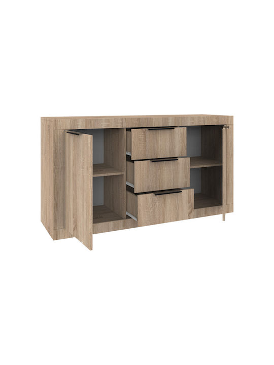 Bufet Doha din Lemn cu Sertare Sonoma Απόχρωση 150x45x80.5cm