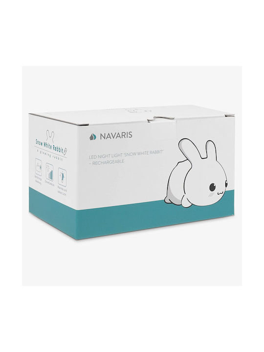Navaris Led Kids Decorative Lamp Rabbit White 14.7x9.8x9εκ.