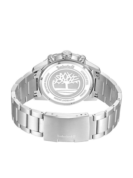 Timberland Newkirk Dual Time Men's Watch Battery with Silver Metal Bracelet