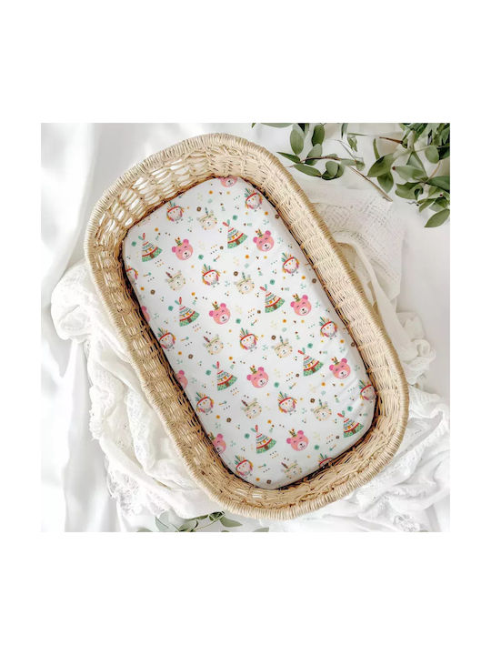 Borea Indian Bear Baby Sheets Set Cradle Flannel Pink 70x120cm 2pcs