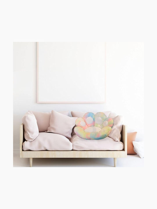 Decorative Pillow Flippy Cat Paw Pattern Plush Chair Sofa Floor 80 X 70 Cm Multicolor