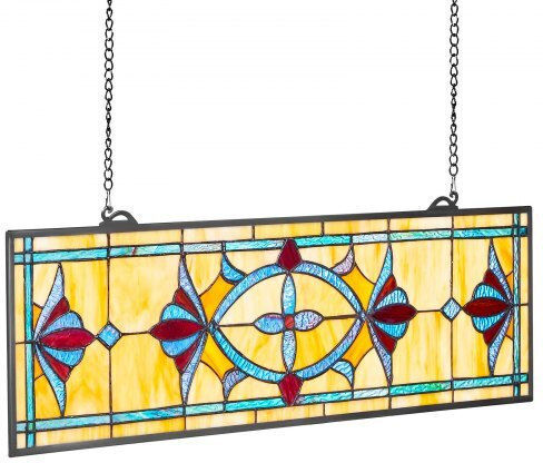Vevor Colored Glass Hanging Tiffany Style Window Chain 32 X 10 Inches Hxfxcsblbhxfhhnmj001v0